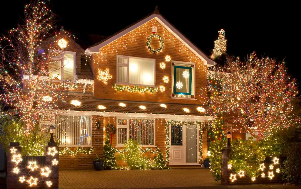 Holiday lighting for Georgetown KY storefront