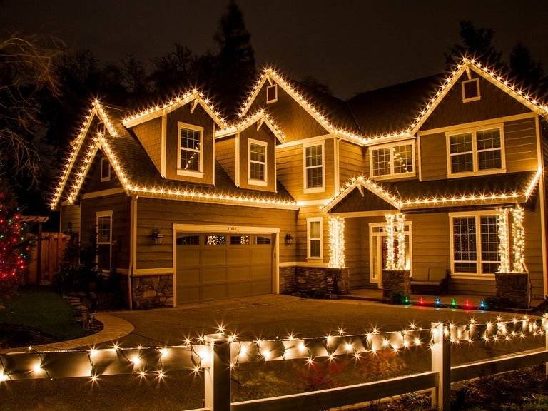 Christmas Lights hanging